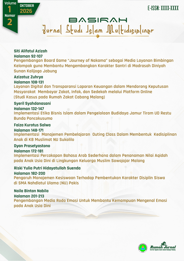 					View Vol. 1 No. 2 (2026): Basirah: Jurnal Studi Islam Multidisipliner
				