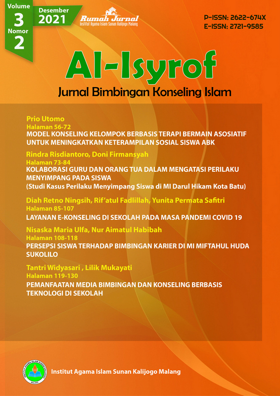 					View Vol. 3 No. 2 (2021): Al-Isyrof: Jurnal Bimbingan dan Konseling Islam
				